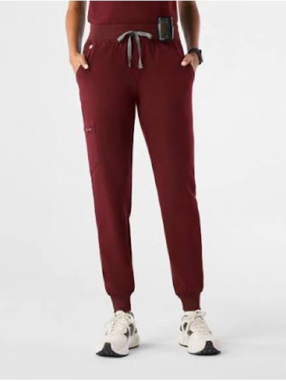 Figs Women’s Burgundy Zamora Jogger Scrub Pants.